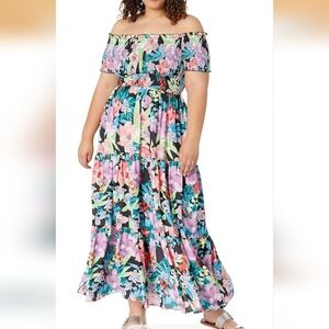 LIKE NEW CITY CHIC 22 Island Dreams Maxi dress